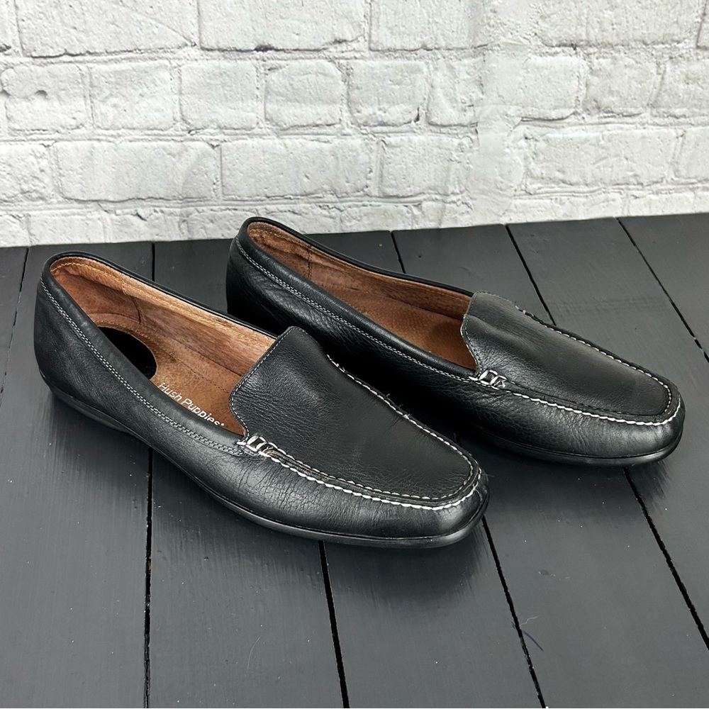 Hush Puppies Wave Reflex Loafers Women’s 9 Black Leather